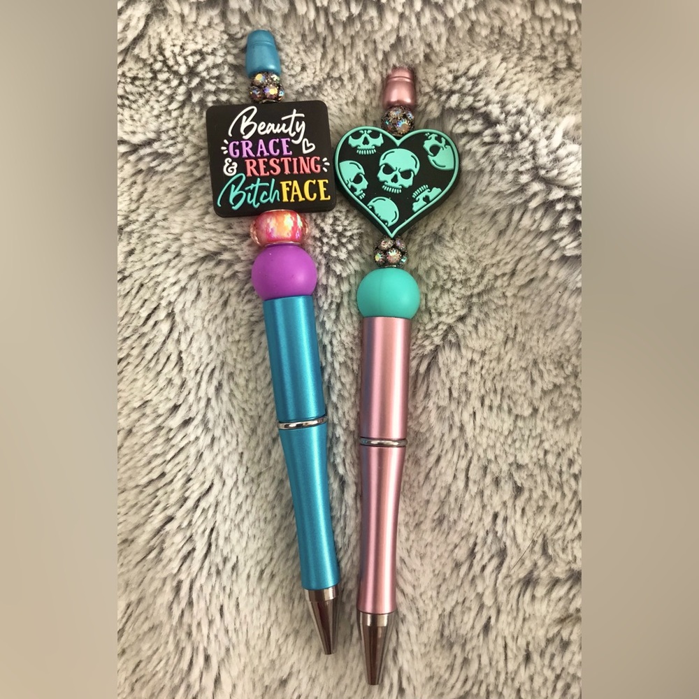 Resting Face & Skull focal pens